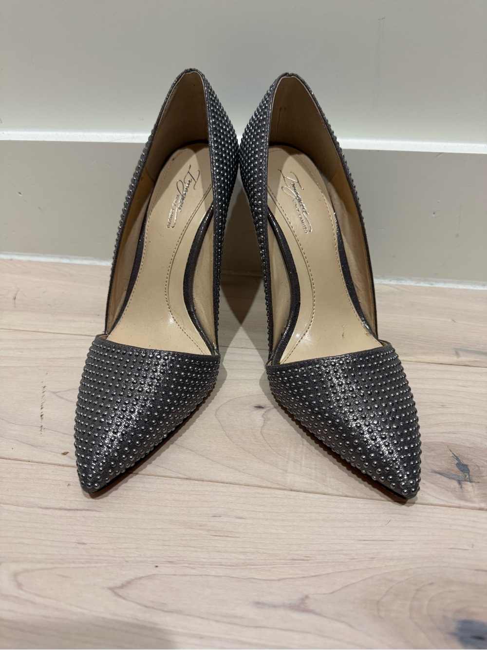 Nordstrom Embellished Metallic Pointed-Toe Pumps